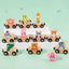 Toys for Toddlers, 12pc Wooden Magnetic Train Track Set with Animal and Digital Designs, Montessori Educational Toy for 2 3 4 5 Year Olds Boys and Girls Christmas Birthday Gift | Shinymarch