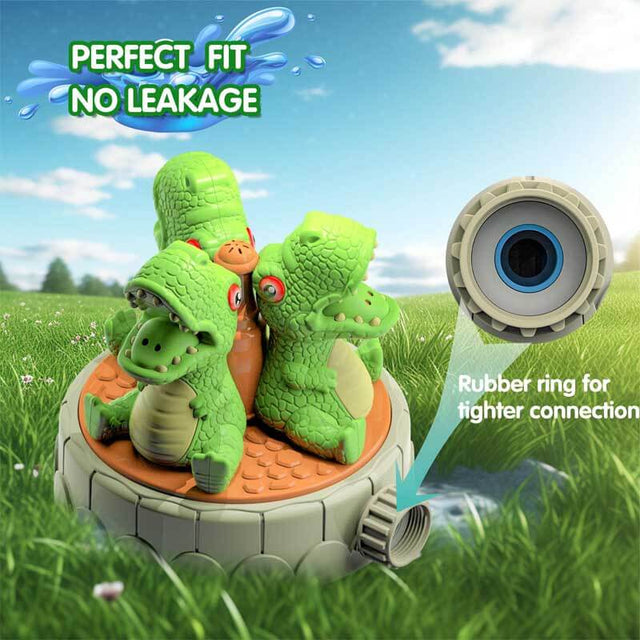 Water Sprinkler for Kids Outdoor Play, Dinosaur Summer Water Toys Attached to Garden Hose for Splashing Fun for Yard for Outside, Outdoor Water Play Sprinklers Toys for Kids Ages 3-5 4-8 8-12 | Shinymarch