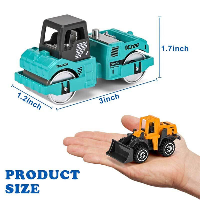 12PCS Metal Pull Back Cars Toy for Kids, Toy Cars for Kids, Trucks Toy Vehicles Set for Toddlers, Party Favors for Toddler Toys,Educational Play, Birthday Gift for Boys Girls | Shinymarch