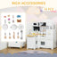 Large Play Kitchen with Full Set of Appliances for a Modern Day Pretend Kitchen, Tons of Storage, Corner Play Kitchen Set with Sound Effect, Educational Pretend Role Playset Game | Shinymarch