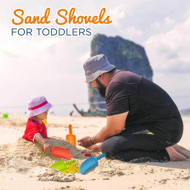 Novelty Sand Shovel for Kids Bulk, 24 Pack Heavy Duty Plastic Beach Shovels - for Planting, Toddler Digging & Garden Tool, Sandbox Toys, End of Year Student Gifts from Teacher | Shinymarch