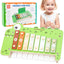 Baby Piano Xylophone Musical Toys - 2 in 1 Wooden Montessori Crocodile Toys for Toddler Kids, 8 Multicolored Key Keyboard Instruments, Preschool Educational Musical Learning Toy for Girls Boys | Shinymarch