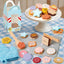 Wooden Cookie Play Food Set for Kids Kitchen, Pretend Play Toy Food for Toddlers 1-3 with 12 Cookies & Accessories & Gift Boxes, Kids Baking Set Christmas Birthday Gift for Girls Boys 3 4 5 6 | Shinymarch
