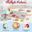 Wooden Cookie Play Food Set for Kids Kitchen, Pretend Play Toy Food for Toddlers 1-3 with 12 Cookies & Accessories & Gift Boxes, Kids Baking Set Christmas Birthday Gift for Girls Boys 3 4 5 6 | Shinymarch