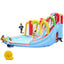 7 in1 Inflatable slide water park bouncing house outdoor Soccer garden bouncer with Splash pool & Water gun & Climbing wall & Basketball & Football  | Shinymarch
