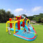 7 in1 Inflatable slide water park bouncing house outdoor Soccer garden bouncer with Splash pool & Water gun & Climbing wall & Basketball & Football  | Shinymarch