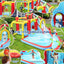 7 in1 Inflatable slide water park bouncing house outdoor Soccer garden bouncer with Splash pool & Water gun & Climbing wall & Basketball & Football  | Shinymarch