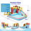 7 in1 Inflatable slide water park bouncing house outdoor Soccer garden bouncer with Splash pool & Water gun & Climbing wall & Basketball & Football  | Shinymarch