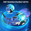 Remote Control Shark Toy for Kids, Fun Like Remote Control Cars, with 2.4Ghz RC Shark Wiggle & Straight Modes, Cool Lights, 360° Rotation Flexible Tail Fin, Shark Toys for Boys 8-12 | Shinymarch