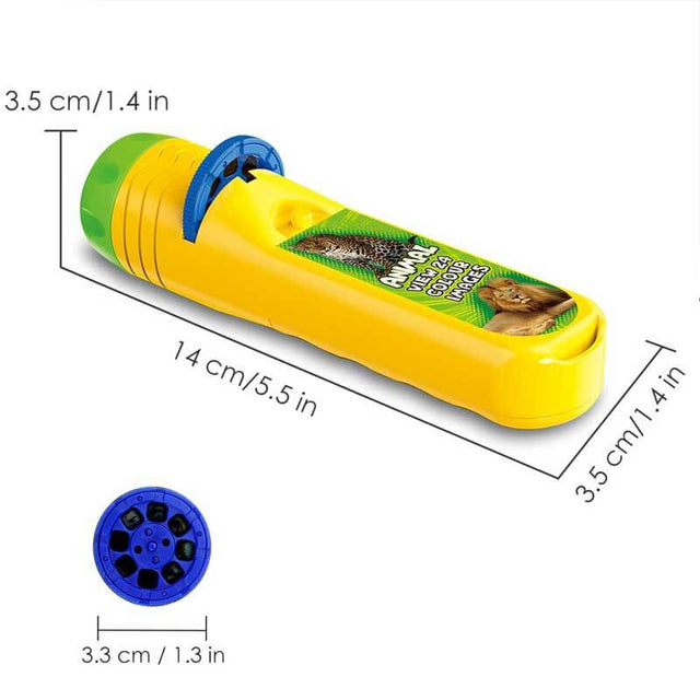 2-Pack Wild Animal & Seaworld Torch and Projector with 6 Discs and 48 Images, Ideal Toys for Boys, Cool Kids Torch, Educational Science Kits for Toddlers and Children Ages 3 4 5 6 7 Year Old | Shinymarch