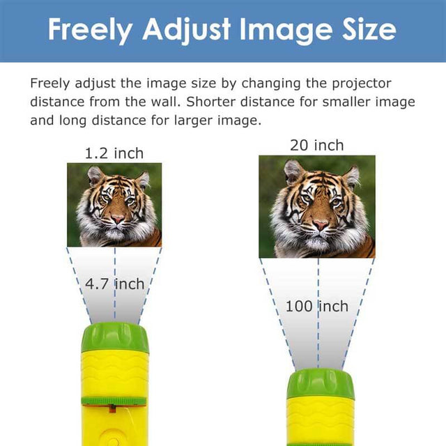 2-Pack Wild Animal & Seaworld Torch and Projector with 6 Discs and 48 Images, Ideal Toys for Boys, Cool Kids Torch, Educational Science Kits for Toddlers and Children Ages 3 4 5 6 7 Year Old | Shinymarch