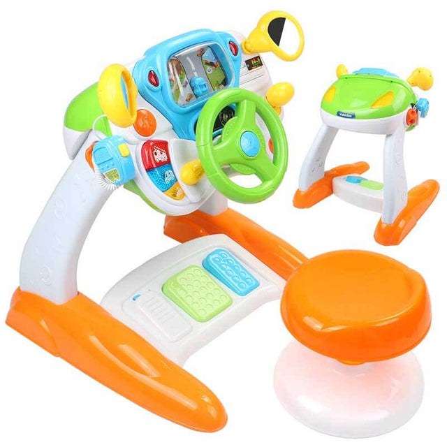 Kids' Driving Car Simulation Toys, Simulated driving toy, Pretend play car, Interactive steering wheel toy, Kids driving experience, Toddler car with music and lights, Indoor safe driving toy, Electronic learning car for toddlers, 2-4 year old ride-on toy, Pedal and steering car toy, Educational vehicle toy for kids | Shinymarch