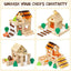 Wooden Building Blocks for Kids Ages 4-8, 167 PCS Stacking Blocks STEM Building Toys with Animals & DIY House, Christmas Birthday Gifts for Girls Boys 4 5 6 7 8 Years Old | Shinymarch