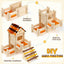 Wooden Building Blocks for Kids Ages 4-8, 167 PCS Stacking Blocks STEM Building Toys with Animals & DIY House, Christmas Birthday Gifts for Girls Boys 4 5 6 7 8 Years Old | Shinymarch