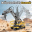 Remote Control Excavator Toys for 4 5 6 7 8 Year Old Boys Gifts, 11CH 2400mAh 2.4GHz RC Cars Construction Toy Truck Digger Metal Shovel Sound Light, Kids Boys Toys Age 4-6 5-7 6-8 Birthday Gift | Shinymarch
