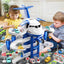 Airplane Toys for Toddlers 3-5 - Car Race Tracks for Kids Ages 4-8 with 8 Small Car Toys, Toddlers Educational Toy, Birthday Gifts for Boys Girls 3-7, Kitchen Playsets Pretend Play | Shinymarch