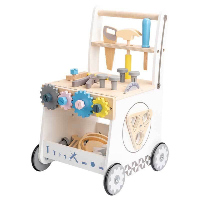 Wooden Baby Push Walker for Toddlers - Multifunctional Montessori Tool Bench Baby Walking Toy with Educational Activities, Ideal for Boys and Girls Aged 3 Years | Shinymarch