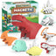 Magnetic Dinosaur Building Toys, STEM Toddler Learning Toys 3D Puzzle Dinosaur for Boys Girls, Educational Magnetic Travel Montessori Toy Dinosaurs, for Kids 3 4 5 6 7 | Shinymarch