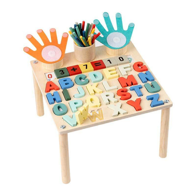 Number & Letter Learning Busy Table - Educational Math Activity Center for Toddlers