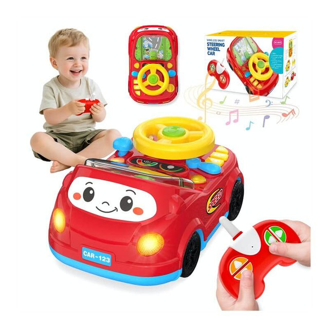 Toddler Toys For Ages 2-4 Boy - Remote Control RC Push Car Racing Adventure Steering Wheel Driving Games,Interactive Learning Educational Christmas Birthday Gift For Kids Age 2 3 4 | Shinymarch