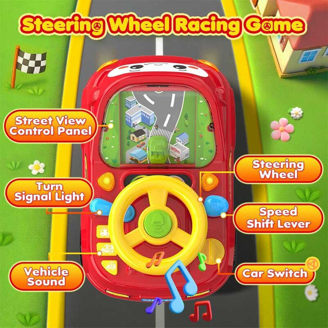 Toddler Toys For Ages 2-4 Boy - Remote Control RC Push Car Racing Adventure Steering Wheel Driving Games,Interactive Learning Educational Christmas Birthday Gift For Kids Age 2 3 4 | Shinymarch