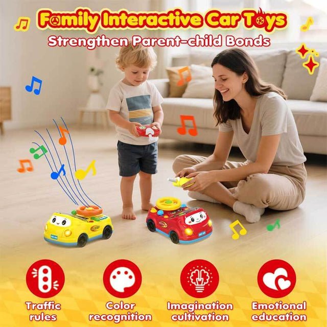 Toddler Toys For Ages 2-4 Boy - Remote Control RC Push Car Racing Adventure Steering Wheel Driving Games,Interactive Learning Educational Christmas Birthday Gift For Kids Age 2 3 4 | Shinymarch