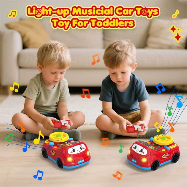 Toddler Toys For Ages 2-4 Boy - Remote Control RC Push Car Racing Adventure Steering Wheel Driving Games,Interactive Learning Educational Christmas Birthday Gift For Kids Age 2 3 4 | Shinymarch