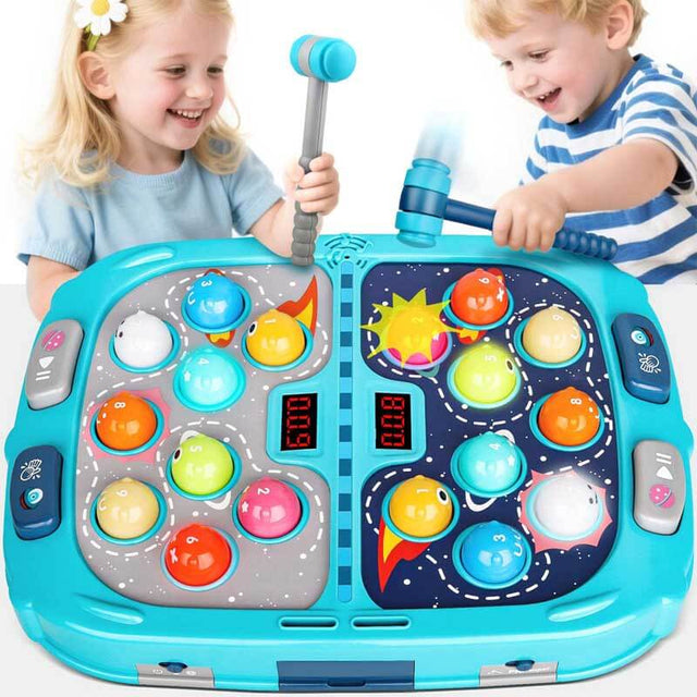 Whack a Mole Game, Toys for 3 4 5 6+ Year Old Boys Girls, Whack a Game for Kids, Gifts for 3-12 Year Old Boys Girls, Interactive Educational Toys with Double Hammers Sound and Light | Shinymarch