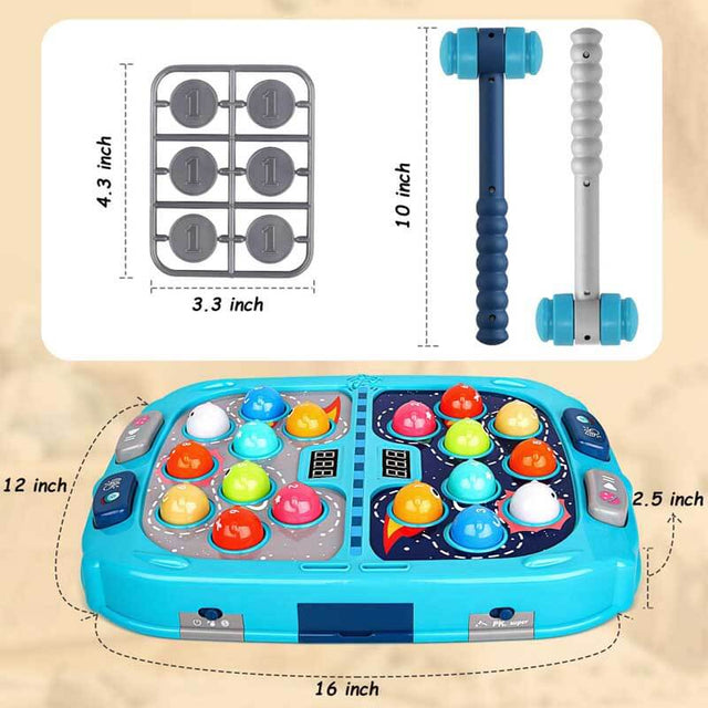 Whack a Mole Game, Toys for 3 4 5 6+ Year Old Boys Girls, Whack a Game for Kids, Gifts for 3-12 Year Old Boys Girls, Interactive Educational Toys with Double Hammers Sound and Light | Shinymarch