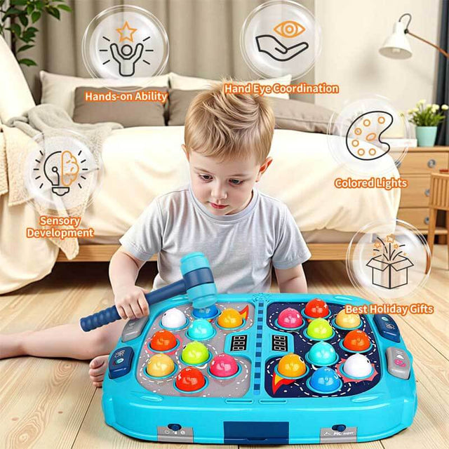 Whack a Mole Game, Toys for 3 4 5 6+ Year Old Boys Girls, Whack a Game for Kids, Gifts for 3-12 Year Old Boys Girls, Interactive Educational Toys with Double Hammers Sound and Light | Shinymarch
