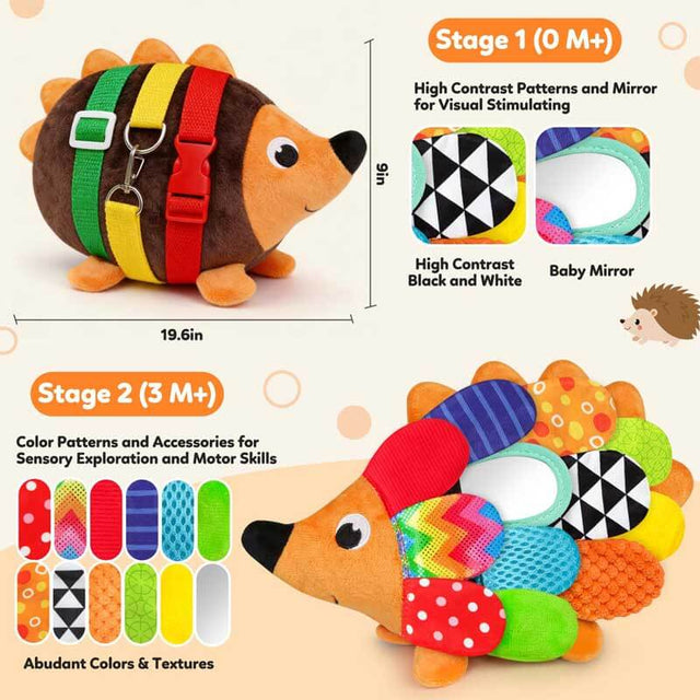 Sensory Hedgehog Plush Stuffed Animal Baby Toy