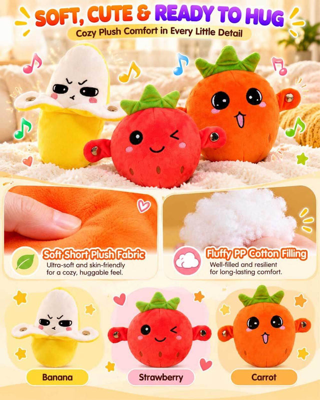 Musical Sensory Toys, Interactive Music Plush Toy, Engaging Dual Gameplay Modes, Soft & Adorable Fruit Design, Multiplayer Interaction Game, for Christmas Birthday Gifts
