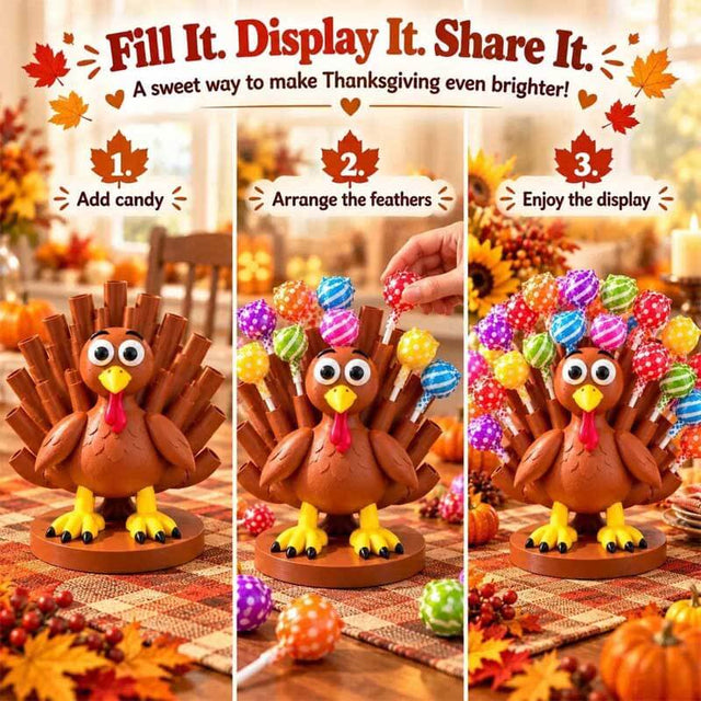 Thanksgiving Turkey Lollipop Holder | Shinymarch