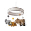 Knitted Animal Baby Crib Mobile for Neutral Nursery Decor