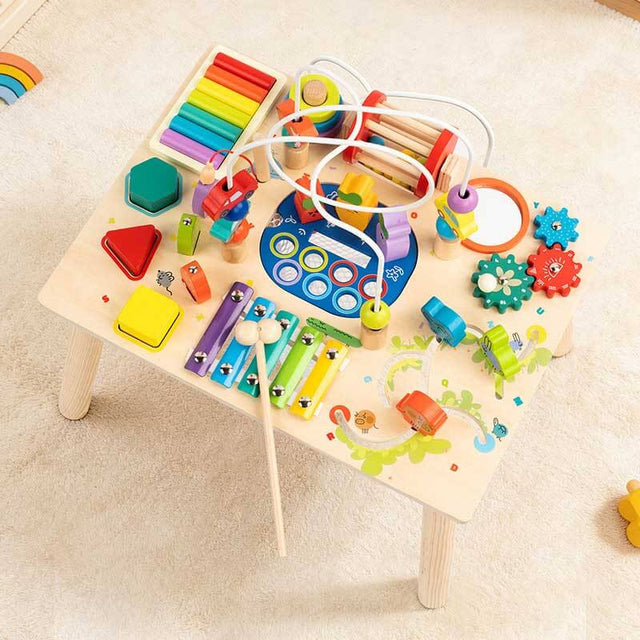 All-in-One Montessori Activity Table for Toddlers 1-3, Toys for 1+ year old | Shinymarch