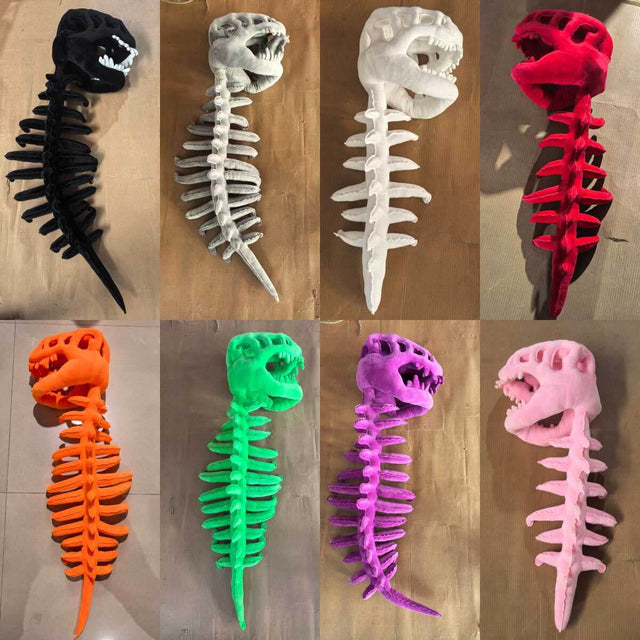 My Cozy Dino Bone Buddies Dinosaur Skeleton Plush, Silly Hooded Dinosaur Costume, Soft Huggable Stuffed Animal for Dress-Up, Parties, Halloween, Kids Gifts | Shinymarch