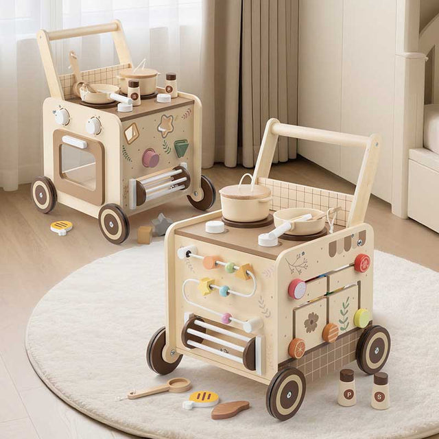 6-in-1 Wooden Baby Push Walker