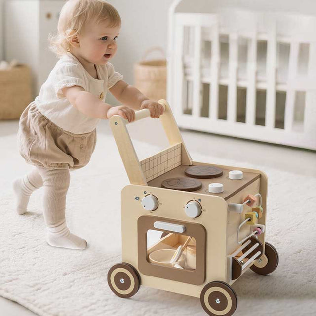 6-in-1 Wooden Baby Push Walker