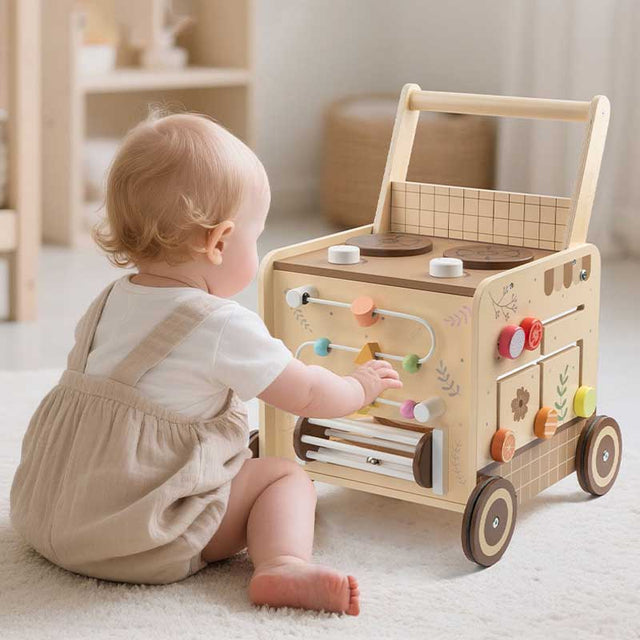 6-in-1 Wooden Baby Push Walker