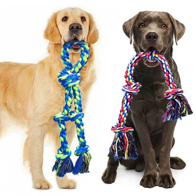 Heavy Duty Dog Rope Toys for Large Breed Aggressive Chewers, 2 Pack Indestructible Teeth Cleaning Tug of War Toy | Shinymarch