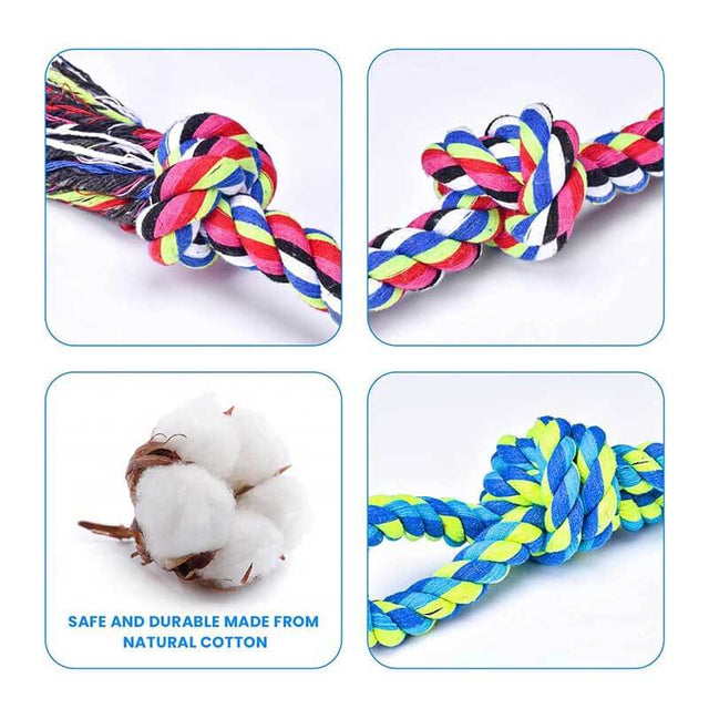 Heavy Duty Dog Rope Toys for Large Breed Aggressive Chewers, 2 Pack Indestructible Teeth Cleaning Tug of War Toy | Shinymarch