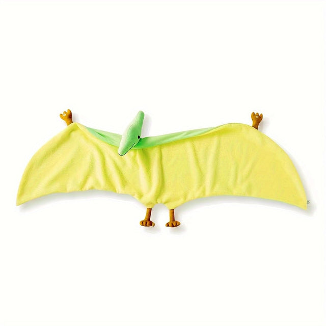 Pterodactyl Dinosaur Wearable Blanket for Kids, 38" Large Plush Dinosaur Wings Scarf & Cape Costume, Soft Warm Stuffed Animal Poncho, Quirky Dinosaur Gift for Boys Girls Birthday Christmas | Shinymarch