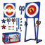 Axe Throwing Game for Backyard Fun,Safe Bristle Target with 4 Throwing Axes & 4 Throwing Stars,Yard & Outdoor Games for Kids and Family | Shinymarch