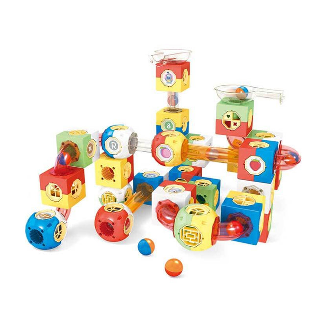 Marble Run Set, STEM Educational Marble Maze Games, DIY Creative Building Blocks Rolling Ball Race Game Gift | Shinymarch