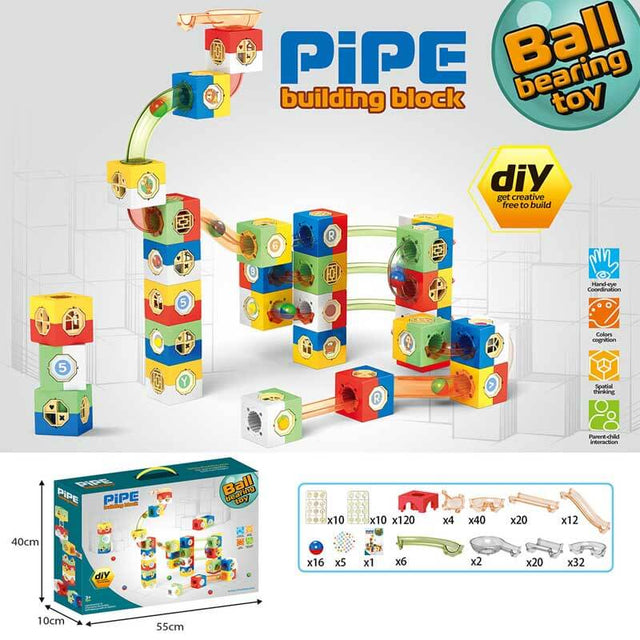 Marble Run Set, STEM Educational Marble Maze Games, DIY Creative Building Blocks Rolling Ball Race Game Gift | Shinymarch