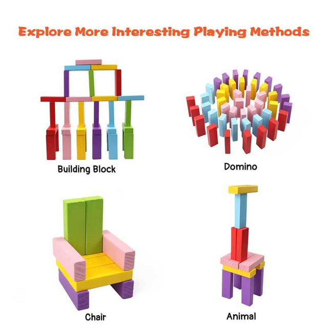 Wooden Colorful Stacking Blocks