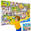 Transportation Felt Story Board Set ,40*28in Flannel Board for Wall ,95 Felt Pieces,Preschool Storytelling ,Vehicles,Career Image Dress-Up,Zoo Learning Interactive,for 3 years +,Gift for Toddlers | Shinymarch