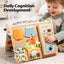 Wooden Sensory Panel with Light Up Buttons and Controls for Cognitive Growth Fine Motor Skill Toy | Shinymarch