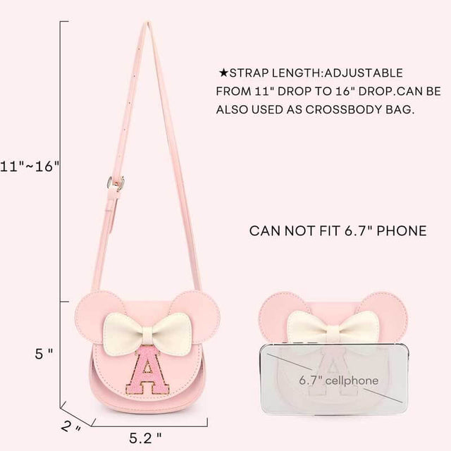  Toddler Purse Girl Gifts: Girls Birthday Gifts for 3-8 - Toys for Ages 2-4 Purse, Pink, Letter A | Shinymarch