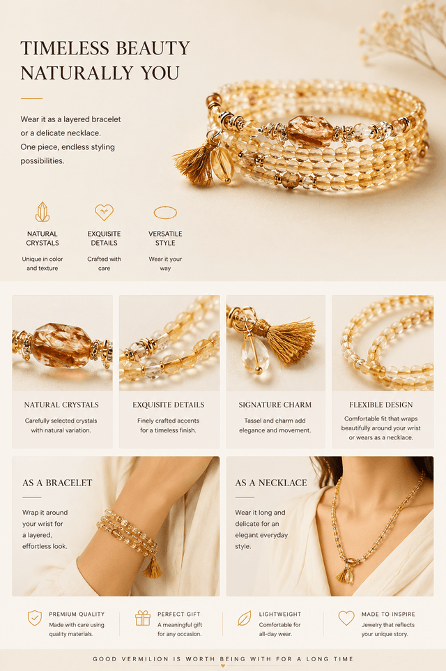 Natural Zodiac Crystal Bracelet Necklace | 12 Horoscope Birthstone Jewelry